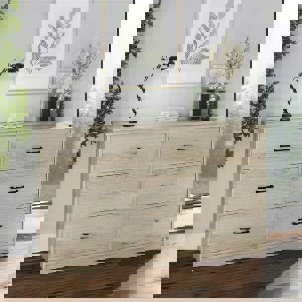 Dorel Home BrEZ Build Pearce 6 DRW Dresser Light Oak