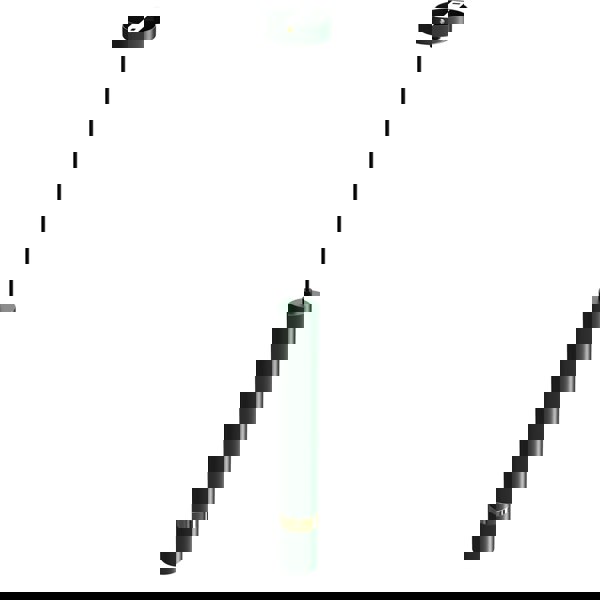 Milagro Joker Contemporary Pendant Lamp 1XGU10 Hand Made Cylindrical Style Light Finished in Green With Striking Gold Detail