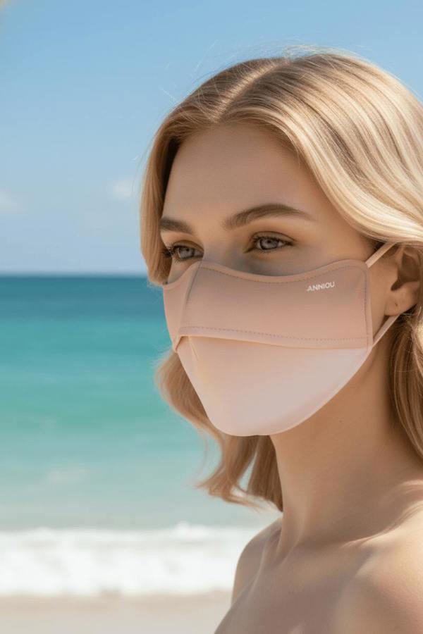 Anniou Blush Sun Protection Face Mask - Peach - One size