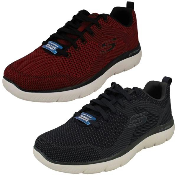 Skechers Mens Skechers Lace Up Casual Trainers Brisbane 232057