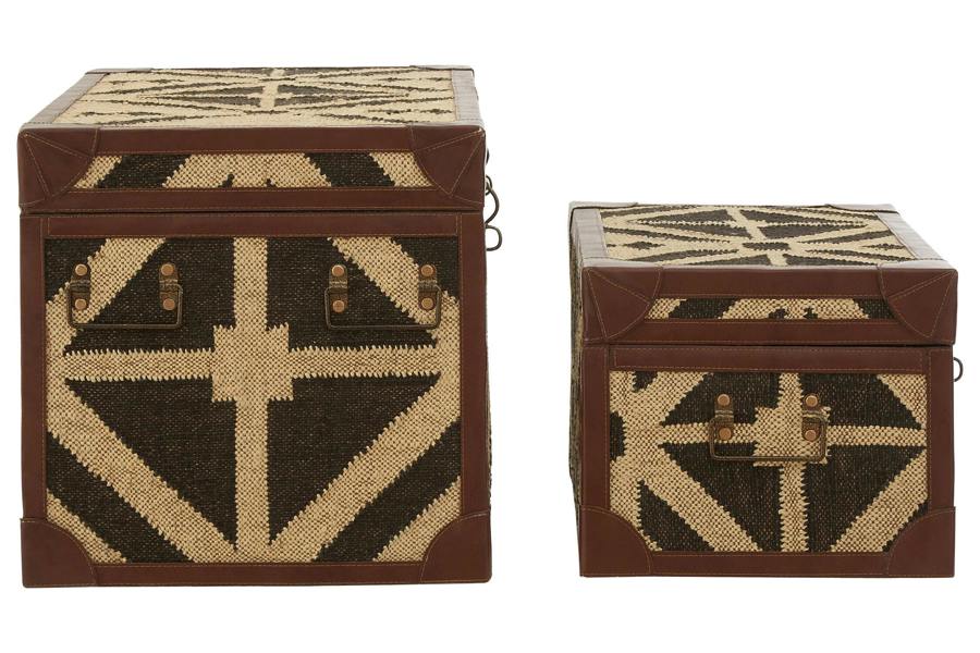 Fifty Five South Aztec Storage Trunks - Set of 2