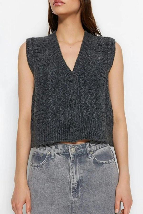 WOVCOR Soft Textured Knit Vest