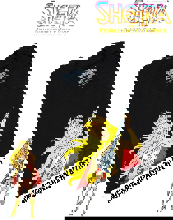 Masters of the Universe Womens Black She-Ra Short Sleeved T-Shirt