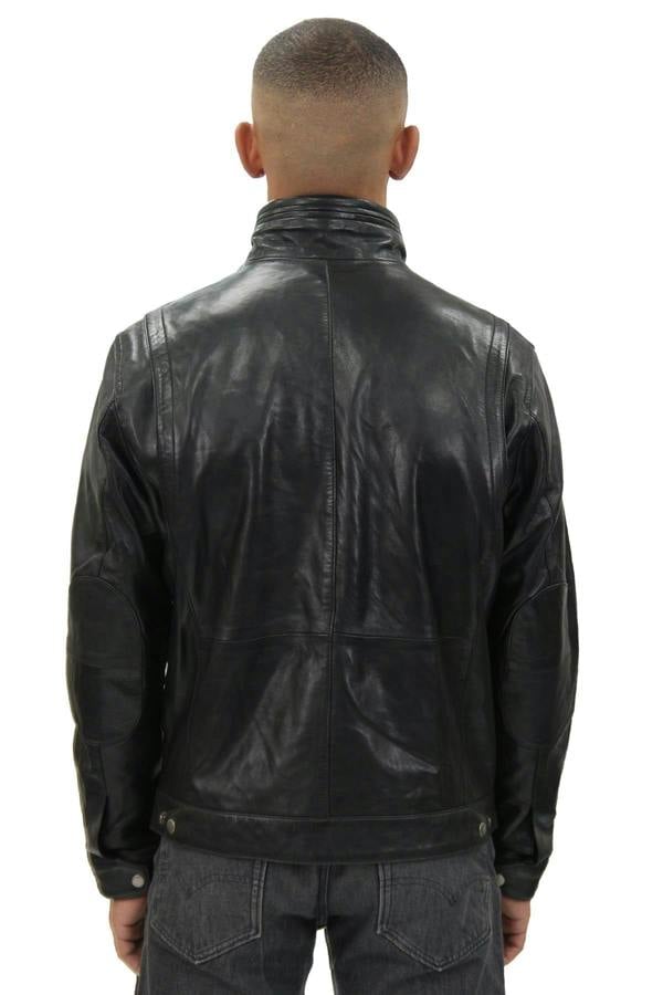 Infinity Leather Mens Classic Leather Biker Jacket-Caracas