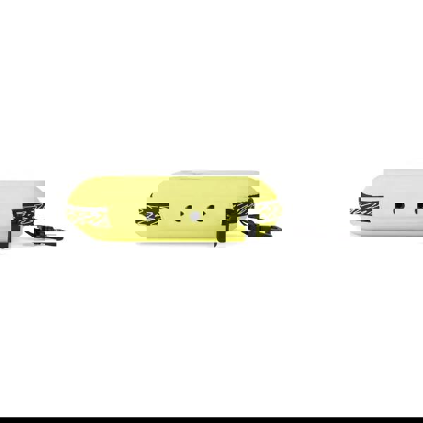 Speedo neon yellow black textured goggle storage case with zipper and logo