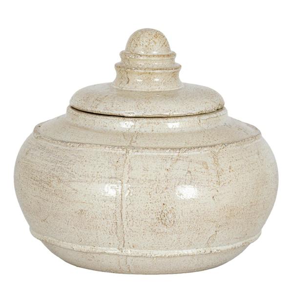 Hill Interiors Tarn Collection Ceramic Pot - White - 