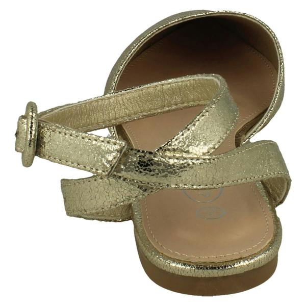 Spot On Ladies Spot On Flat Pointed Toe Ankle Strap Shoes F80538