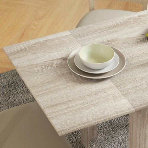 Wyld Haus Sozilu Wooden Wood Effect Drop Leaf Dining Table Seating 4