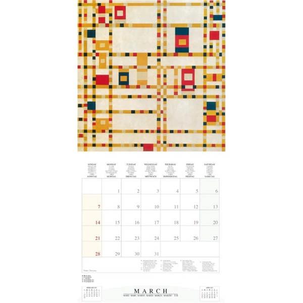 Piet Mondrian Calendar 2027, Wall Calendars, Month To View, Art, Gift