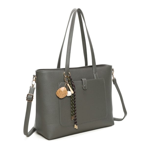 Kitise Structured Tote Handbag with Detachable Crossbody Strap