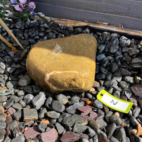 Drilled Natural Bouler N Water Feature