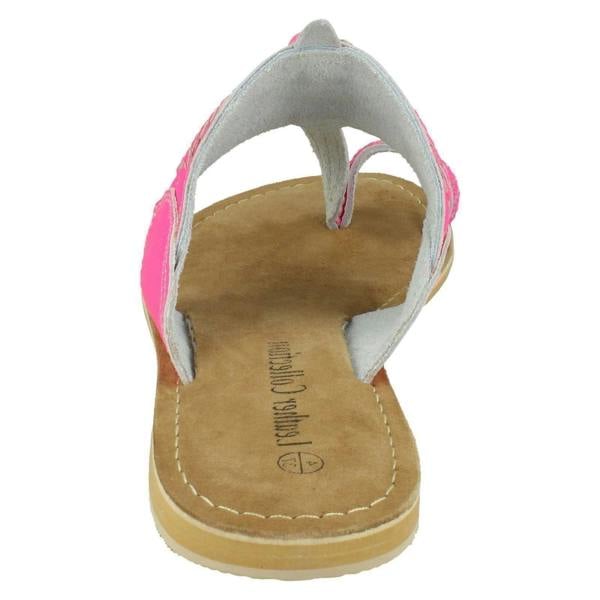Leather Collection Ladies Leather Collection Toe Loop Sandals F00275