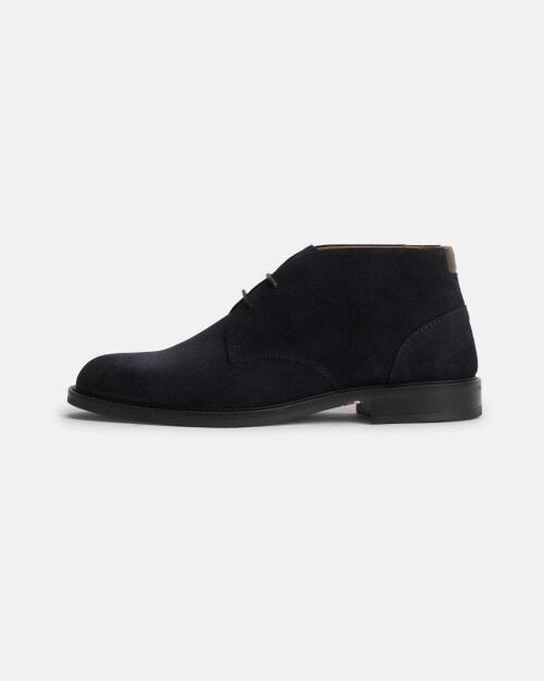 Tommy Hilfiger Corporate Dressy Suede Mens Lace Boots - Navy Blue