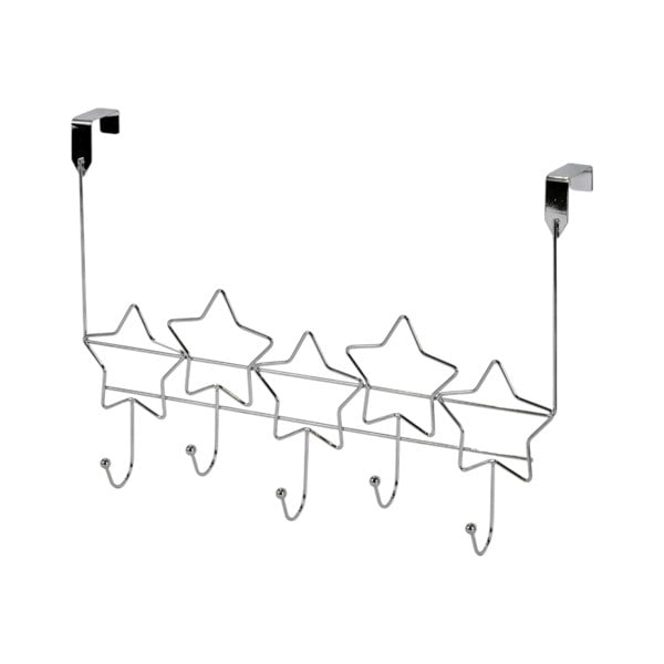 Showerdrape Stars Chrome Over Door Storage Hooks