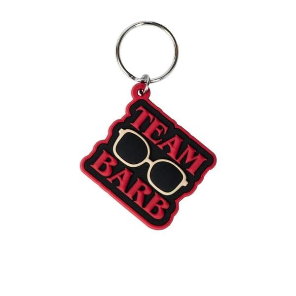 Stranger Things Team Barb Rubber Keyring - Black/Red - 