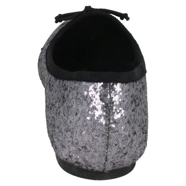 Ladies Star Flat Glitter Ballerina Shoe F8894