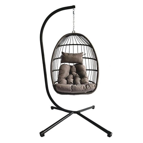 Groundlevel Luxury Hanging Egg Chair with Cushion