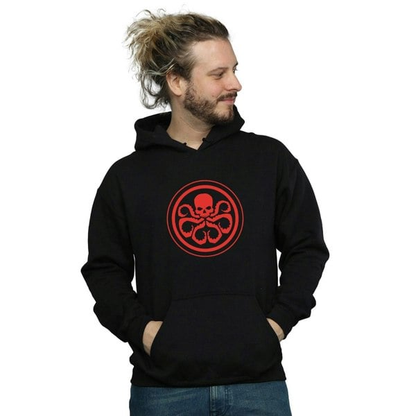 Marvel Mens Hydra Logo Hoodie - Black