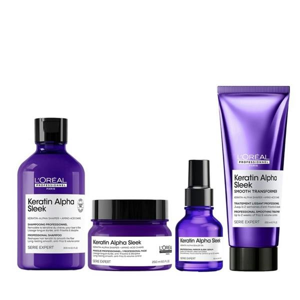 L'Oréal Professionnel&nbsp; Keratin Alpha Sleek Shampoo Mask Serum Transformer Set