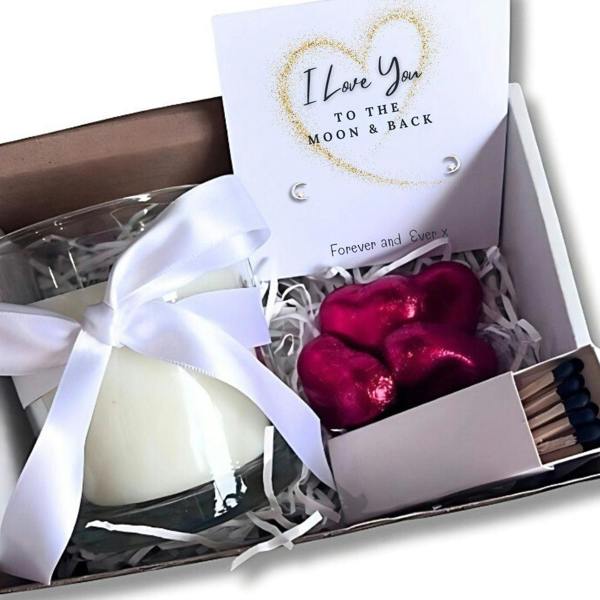 Aye Do Gifts Small Love You to the Moon & Back Hamper | Candle & Chocolates