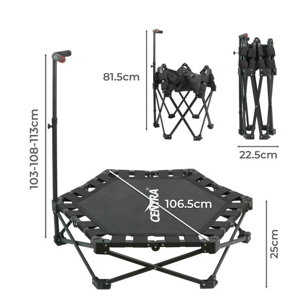 Centra Trampoline Rebounder Mini Fitness Folding Exercise Home Gym Bouncer