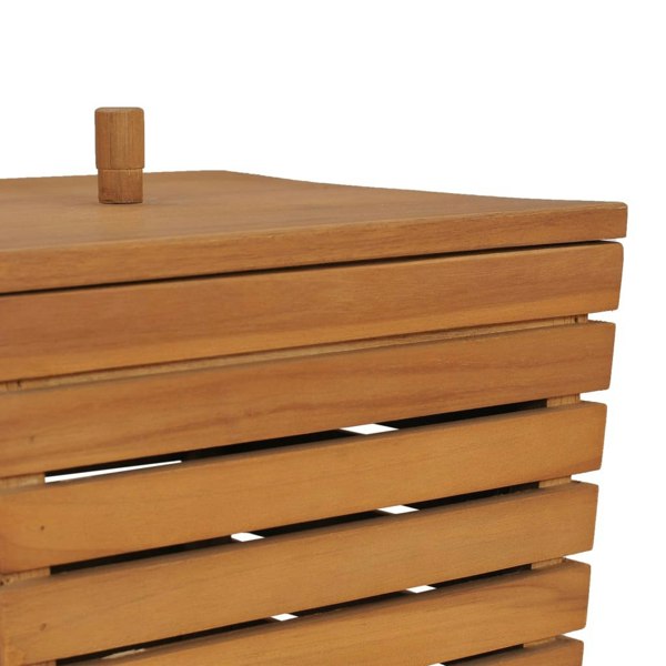 Berkfield Laundry Basket 30x30x45 cm Solid Teak Wood