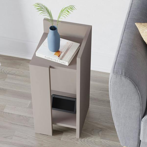 Decortie Elos Modern Narrow Bedside Table Right Module 25x25x60cm