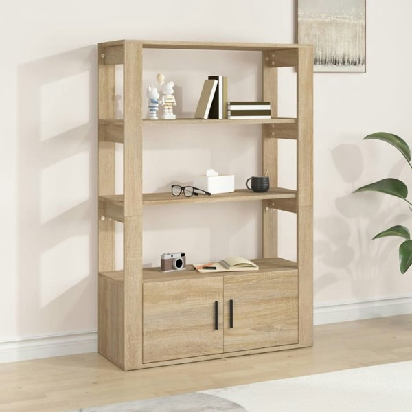 Berkfield Sideboard Sonoma Oak 80x30x119.5 cm Engineered Wood