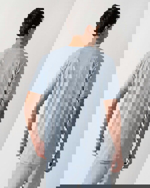 HUGO Diragolino212 Label Logo Mens T-Shirt - Open Blue 483