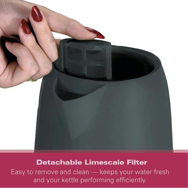 Hamilton Beach Miami 1.7L Kettle Charcoal Grey - Hamilton Beach UK