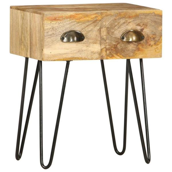Berkfield Bedside Cabinet 40x30x50 cm Solid Mango Wood