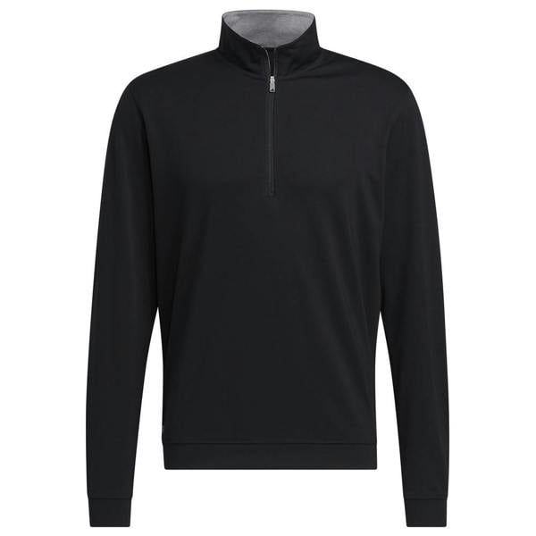 Adidas Mens Quarter Zip Sweatshirt - Black - 