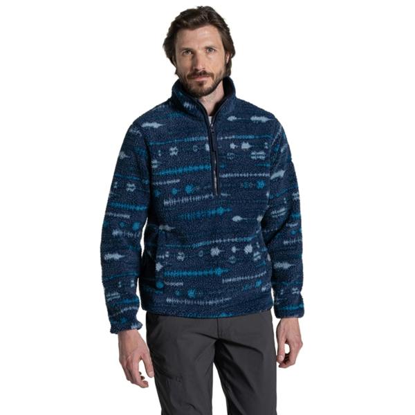 Craghoppers Mens National Trust Rawthey Landscape Fleece Top - Blue Navy - 