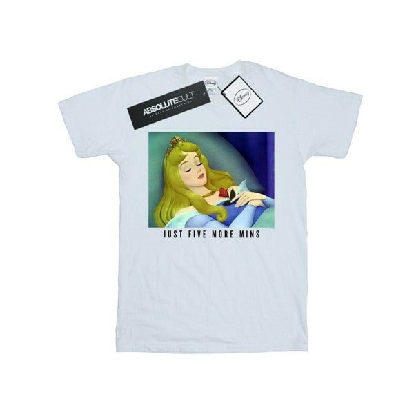 Disney Princess Mens Sleeping Beauty Five More Minutes T-Shirt - White
