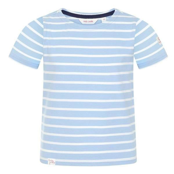 Lazy Jacks Girls Breton Short-Sleeved T-Shirt - Sky - 