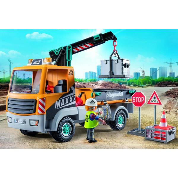 Playmobil Construction Truck with Crane - 71750 Playset