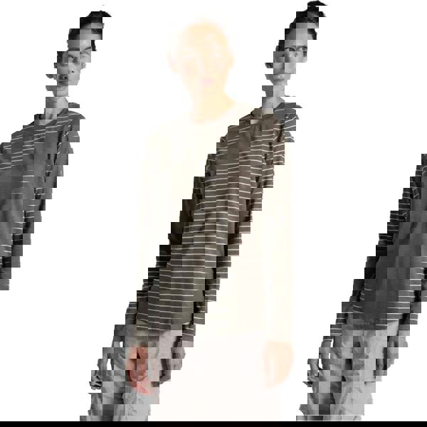 Craghoppers Womens/Ladies Akona Striped Nosilife Long-Sleeved T-Shirt - Wild Olive - 