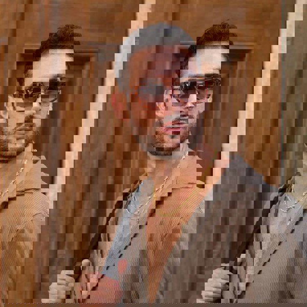 De-Gamme Rome - Brown Rectangle Polarized Sunglasses