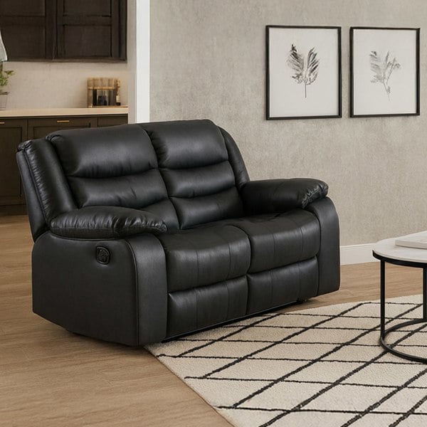 Furnishings For Less Venice Leather Reclining 2 Seater Sofa