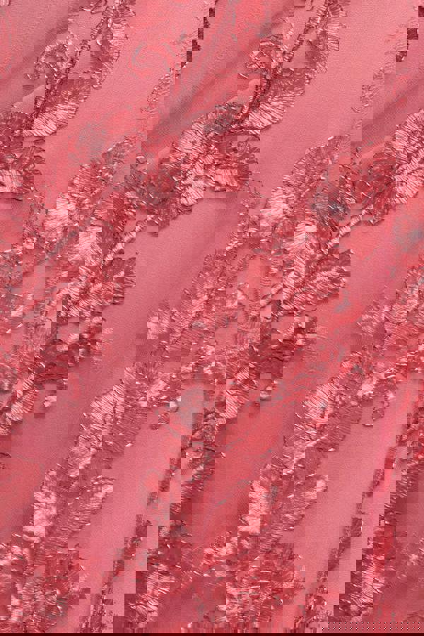 Halter Neck Lace High And Low Dress - Coral DR3346QZ