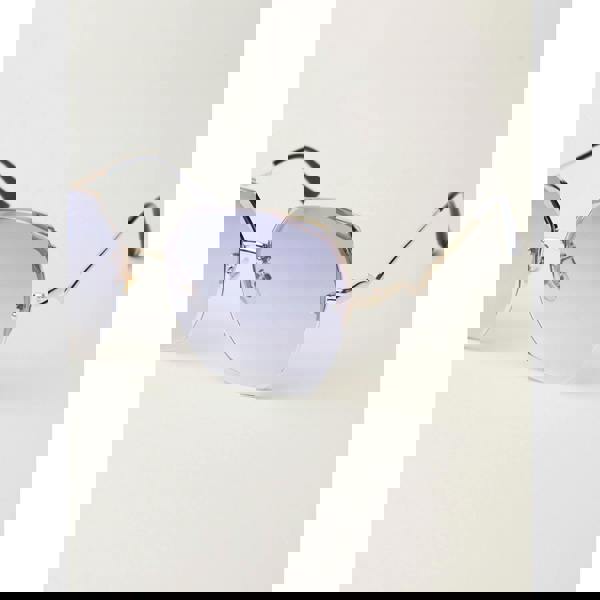 Blue Vanilla Frameless Purple Lens Sunglasses