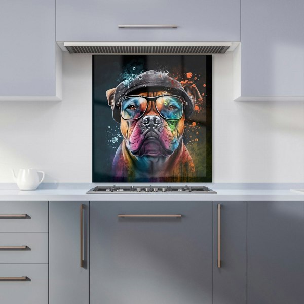 Warren Reed - Designer Staffordshire Bull Terrier Dog Splashart Kitchen Splashback