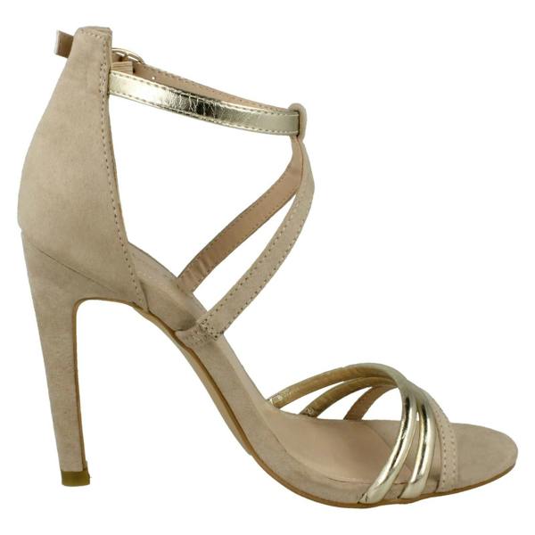 Anne Michelle Ladies Anne Michelle High Heel Strappy Mule Sandals
