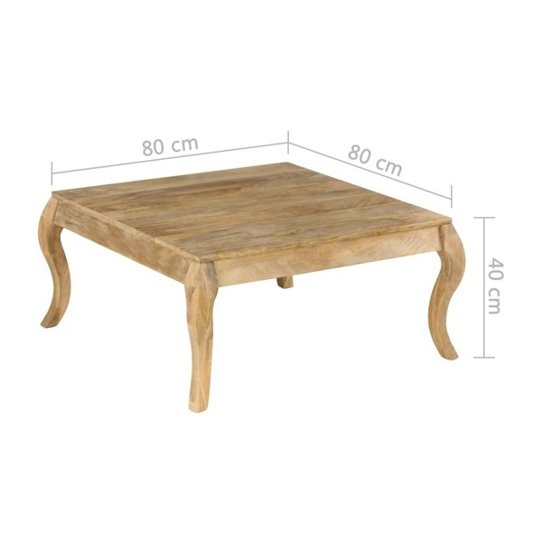 Berkfield Coffee Table 80x80x40 cm Solid Mango Wood