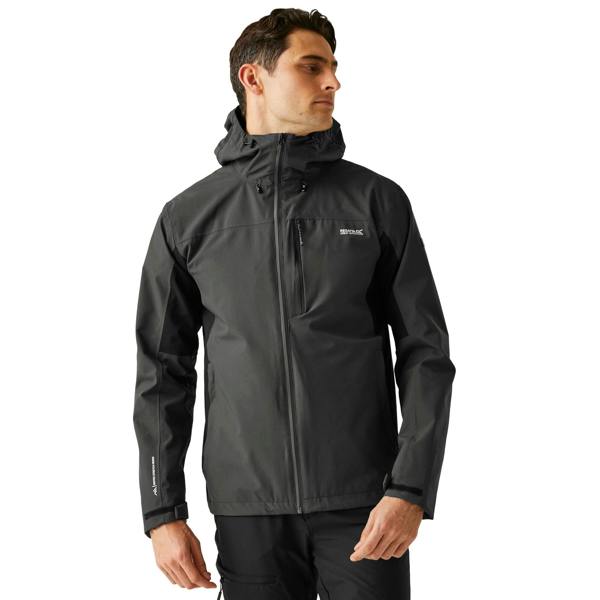 Regatta Mens Birchdale II Waterproof Jacket - Ash/Black - 