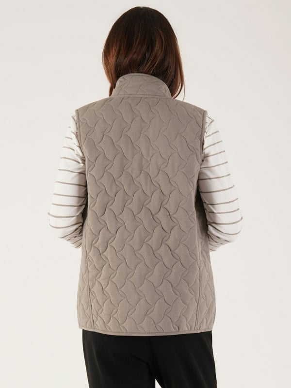 TIGI-Wear Sage Tonal Floral Lined Gilet