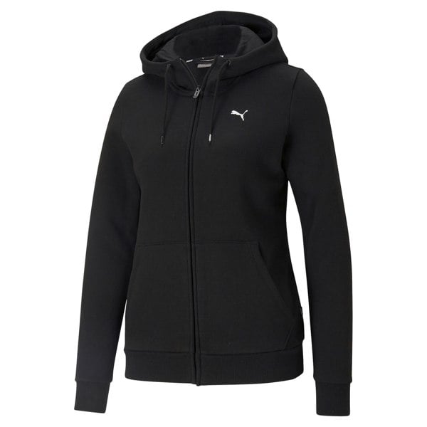 Puma Women's Logo Full Zip Hoodie - Black