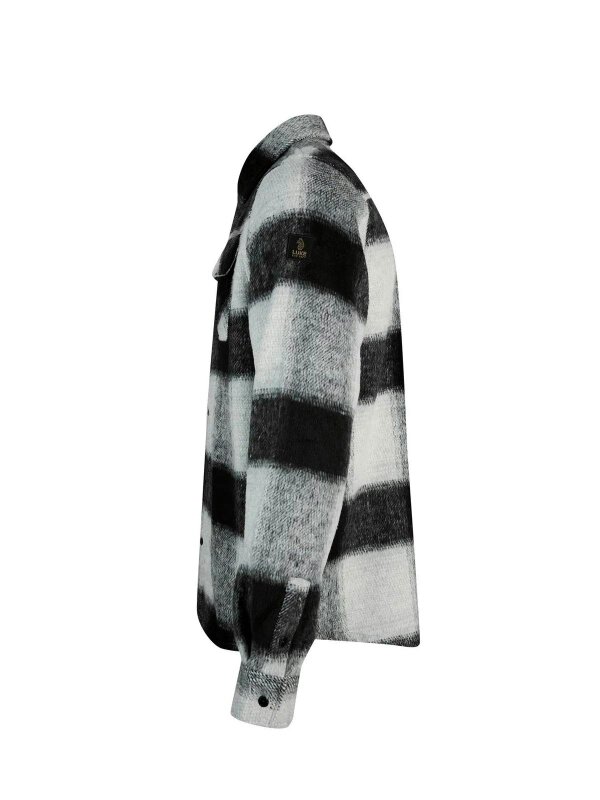 Luke 1977 Ettrick Soft Overshirt - Charcoal Grey Check