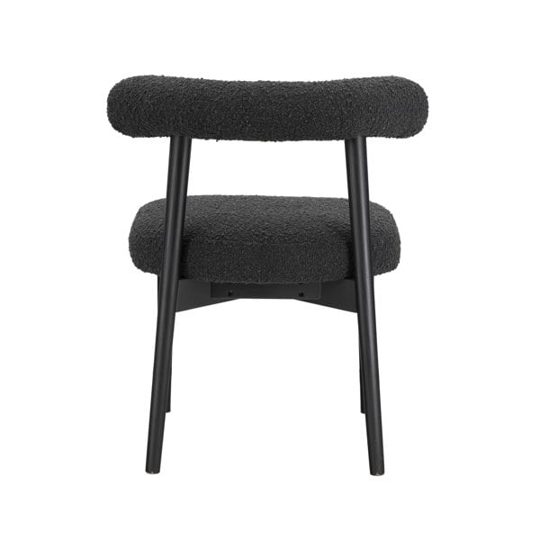 Furniture Edit Spara Black Boucle Side Dining Chair