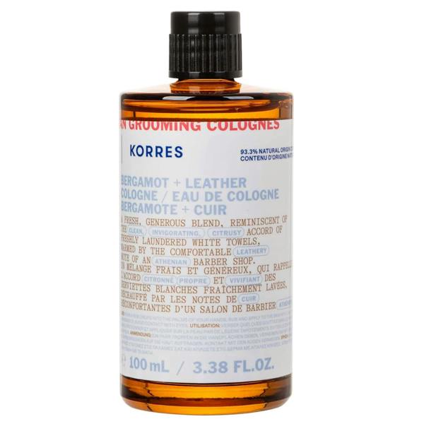 KORRES Fragrance Athenian Grooming Bergamot + Leather Eau de Cologne 100ml